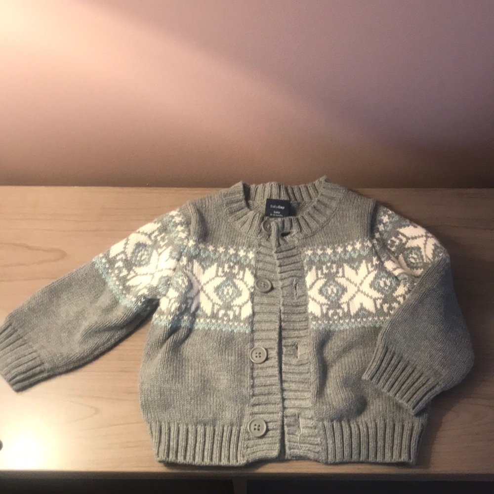 Baby Gap button up snowflake sweater